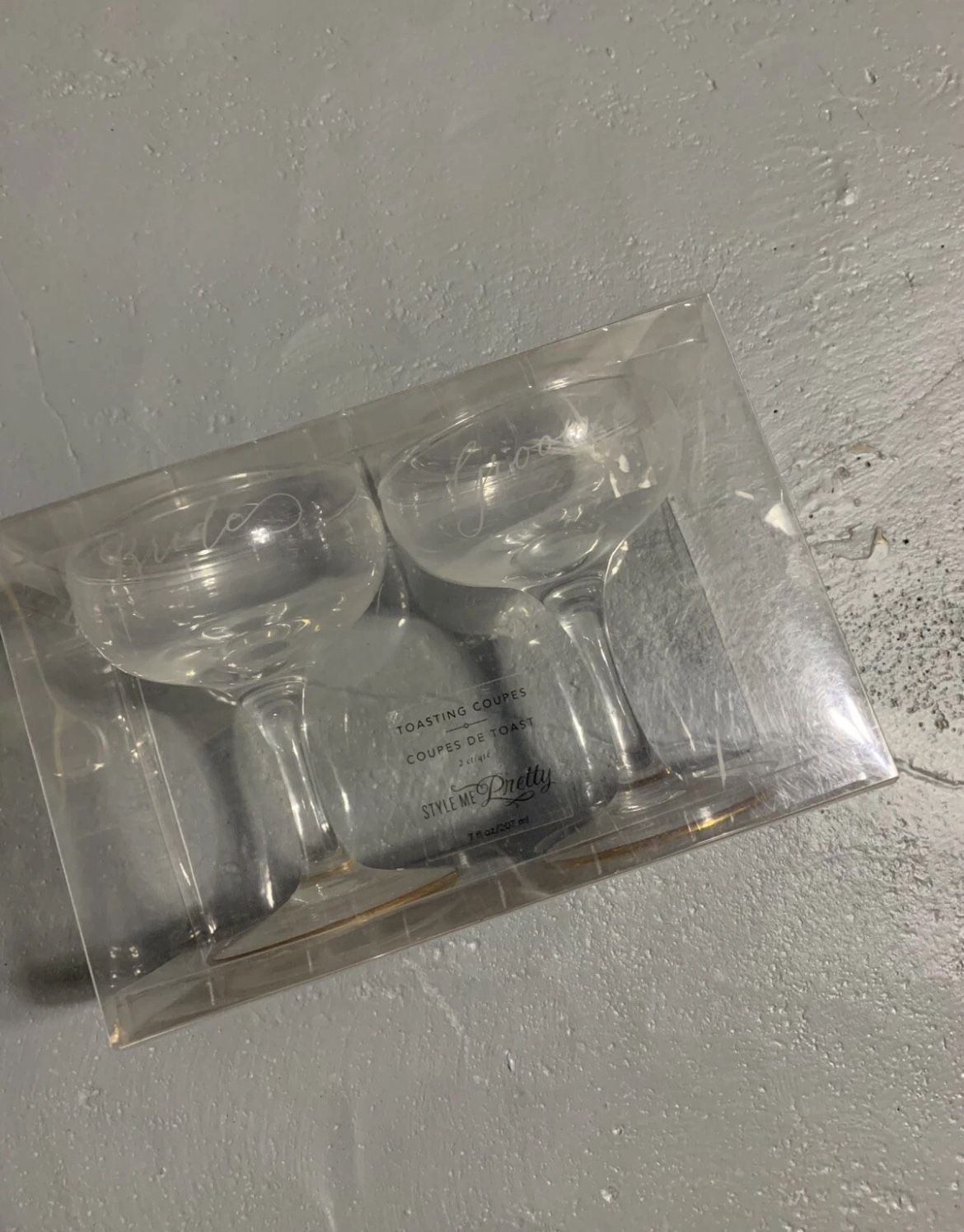 Style Me Pretty Bride & Groom Wedding Champagne Glasses