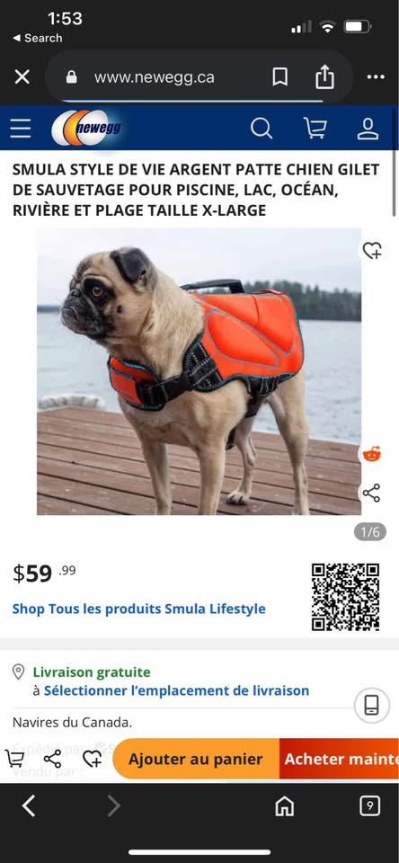 Dog swimming lift vest size large - photo 5
