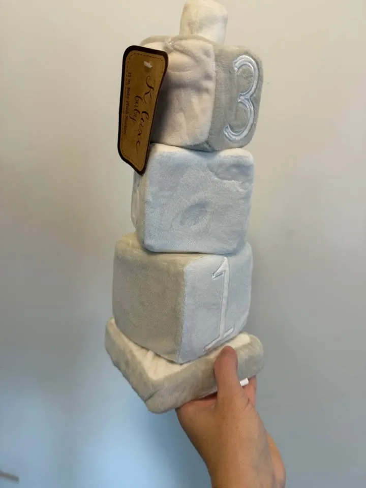 12” baby plush stackable blocks baby toy/decor image indicator(2)