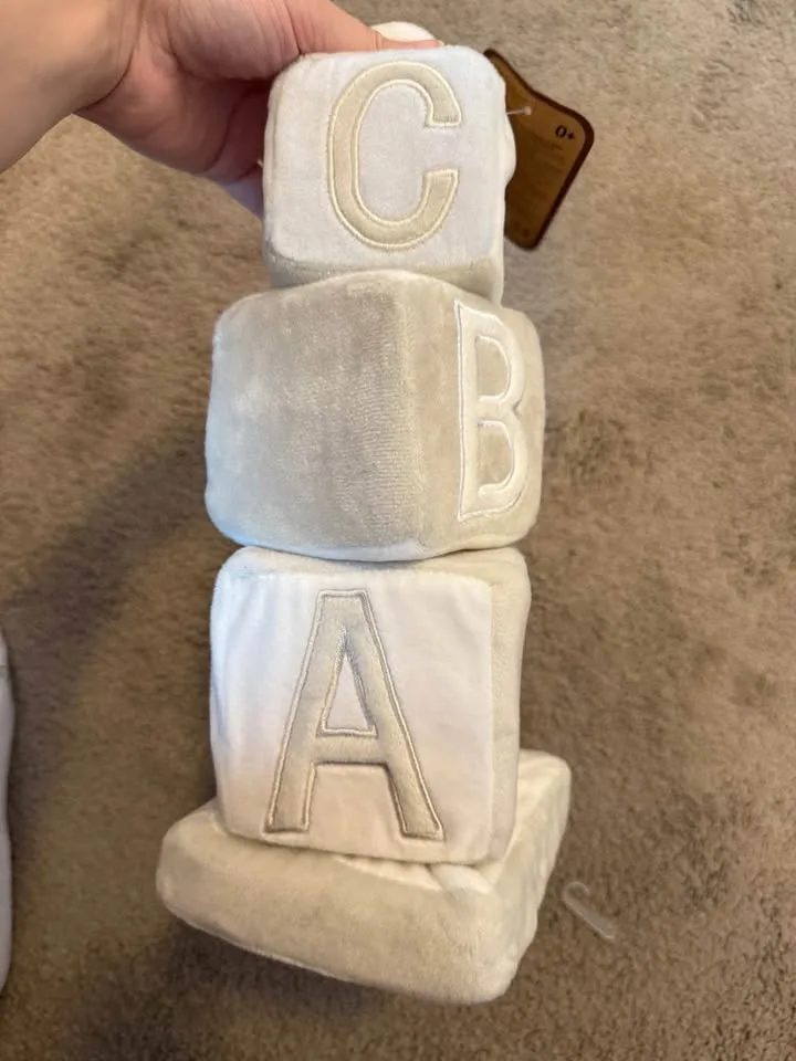 12” baby plush stackable blocks baby toy/decor image indicator(5)