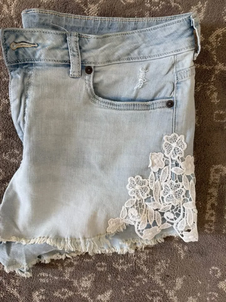George size 10 denim shorts image indicator(2)