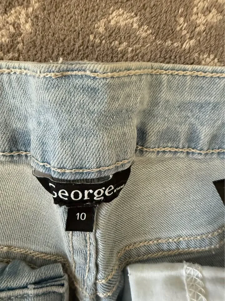 George size 10 denim shorts image indicator(3)