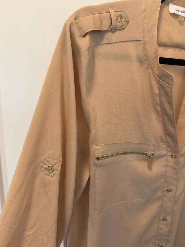 Calvin Klein women’s gold top medium image indicator(2)