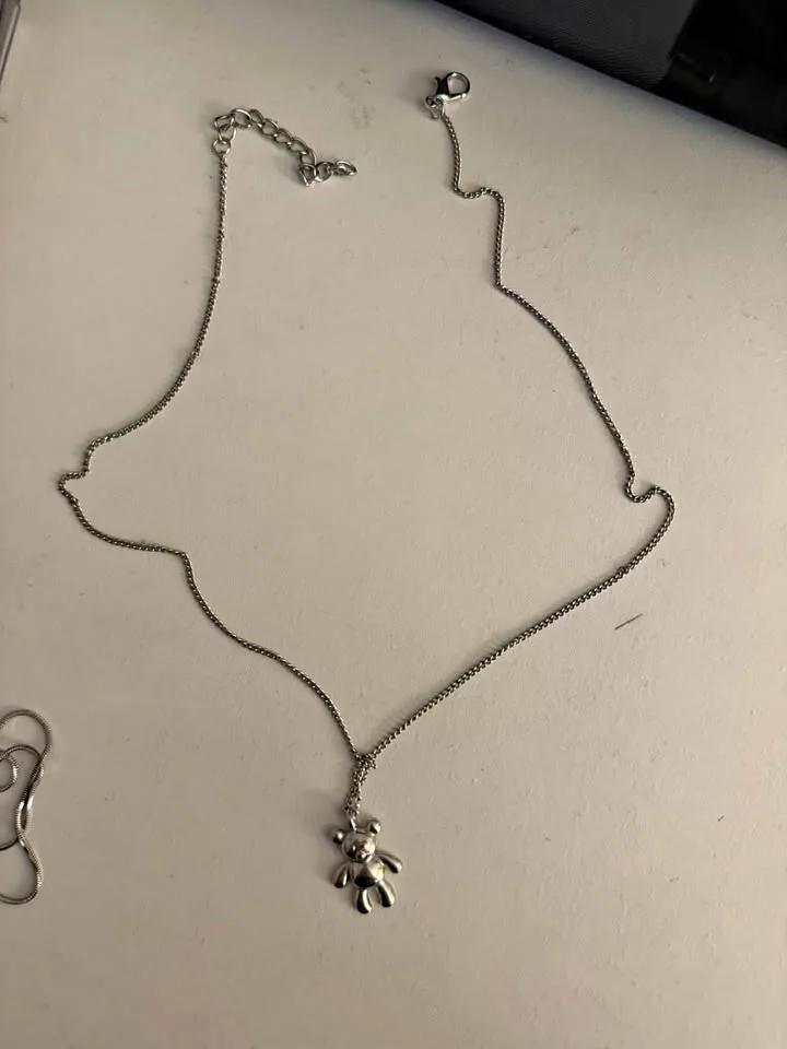teddy bear necklace thumbnail