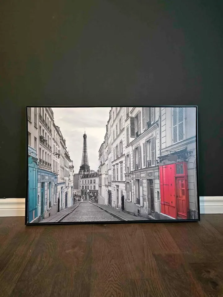 Black Framed Paris Canvas