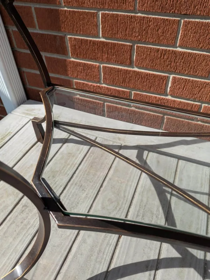 Wrought Iron Glass Table image indicator(3)