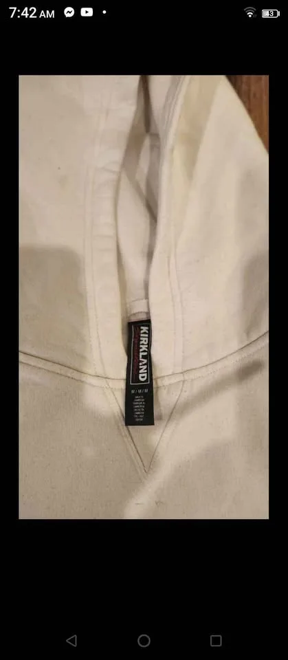 Sweater Kirkland hoodie cream colour size M/M image indicator(3)