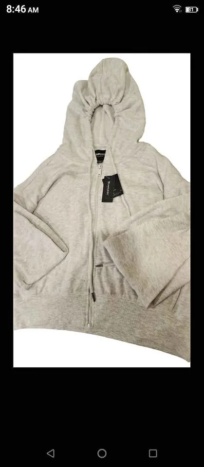 Sweater womens hoodie grey Unplug bluenotes XL size thumbnail