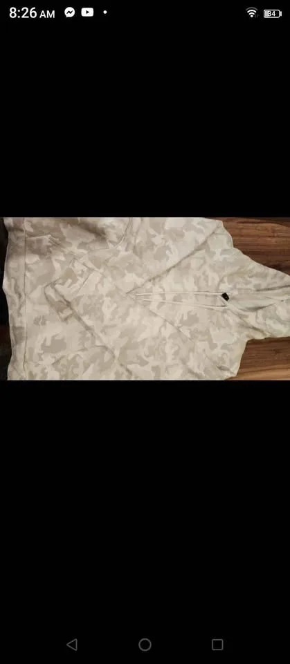 Sweater mens hoodie white camouflage Lazypants size medium image indicator(3)