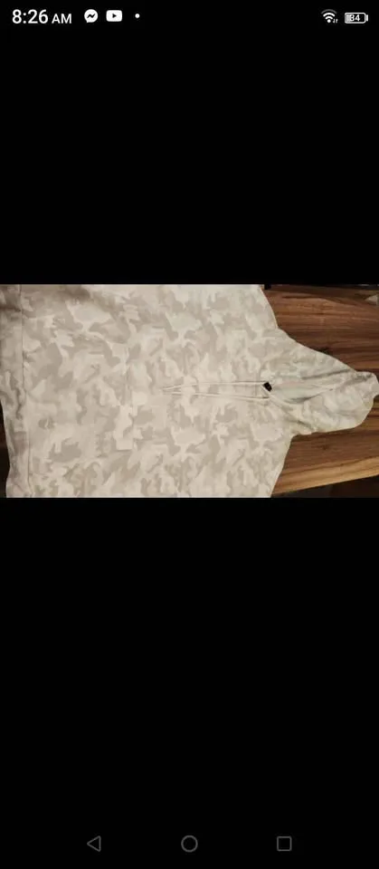 Sweater mens hoodie white camouflage Lazypants size medium image indicator(4)