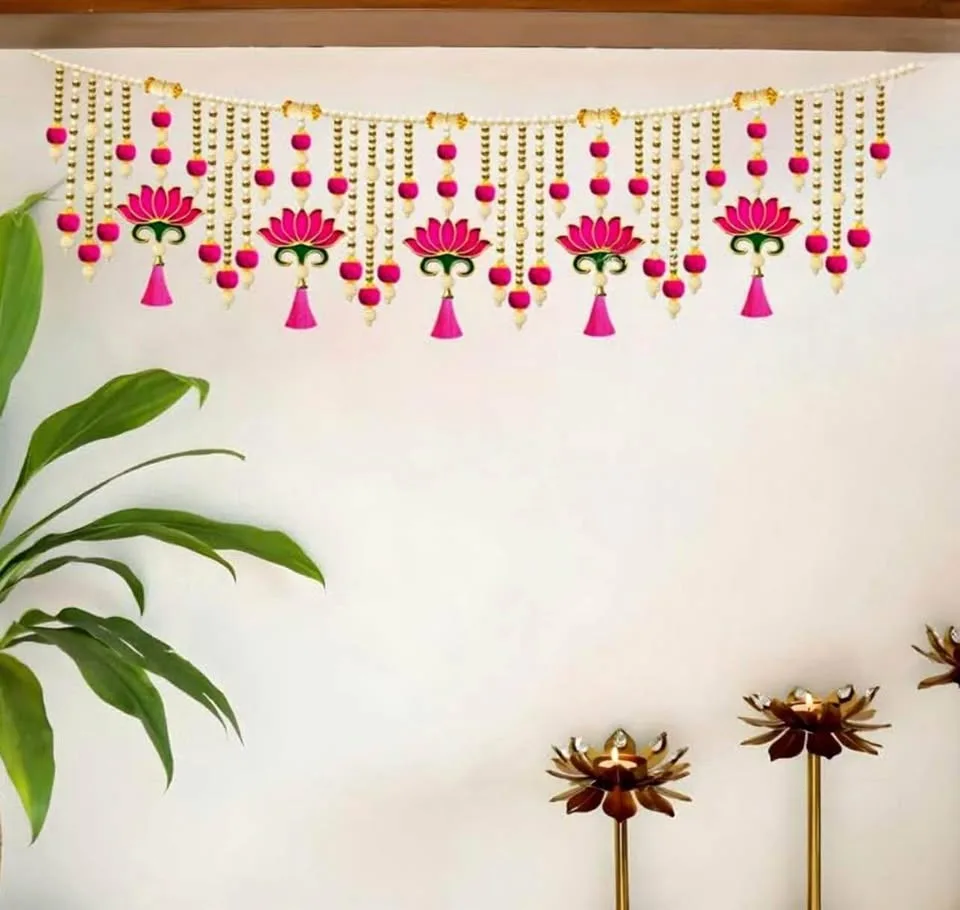 Lotus and Pearls Toran/ Door Hanging image indicator(2)