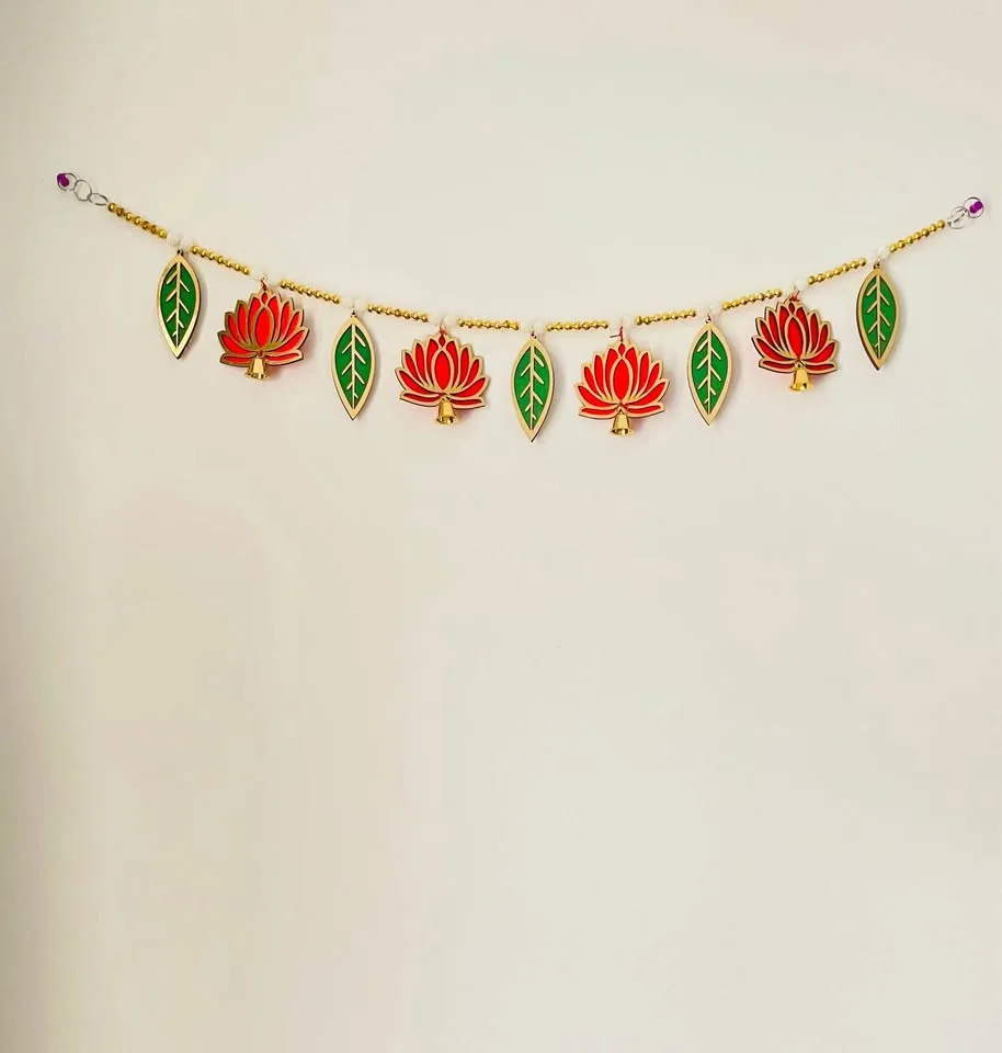 Red and Green Toran/ Door Hanging image indicator(3)