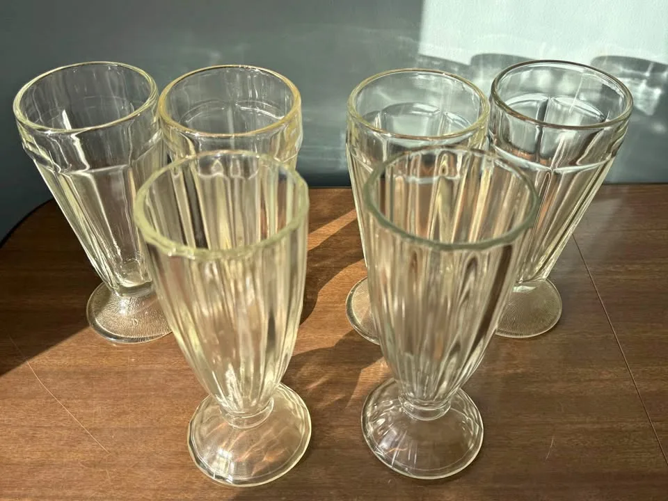 Vintage milkshake glasses thumbnail