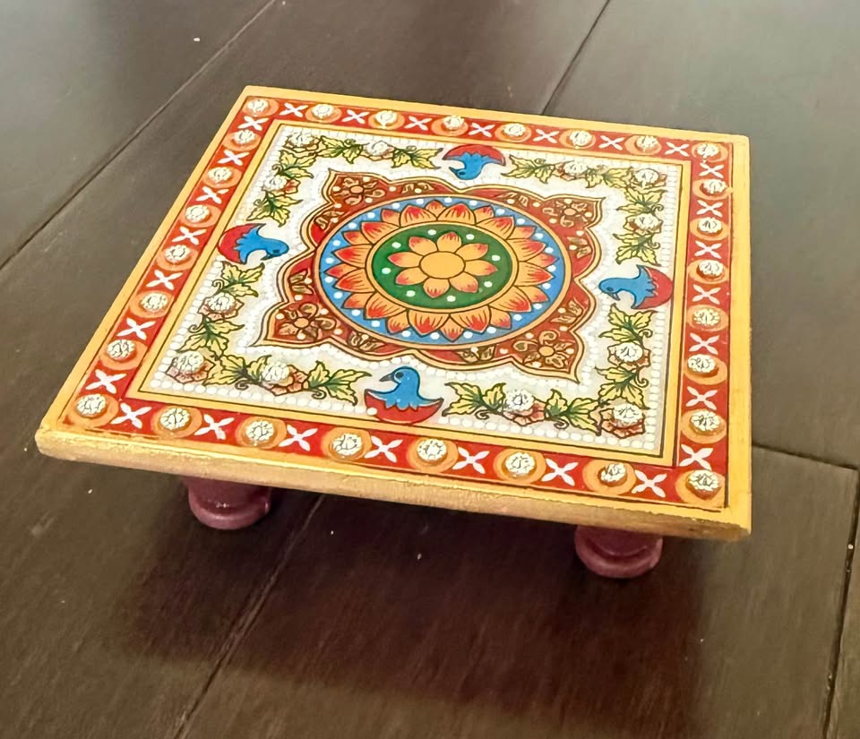 Marble Pooja Chowki 4x4 inches - photo 2