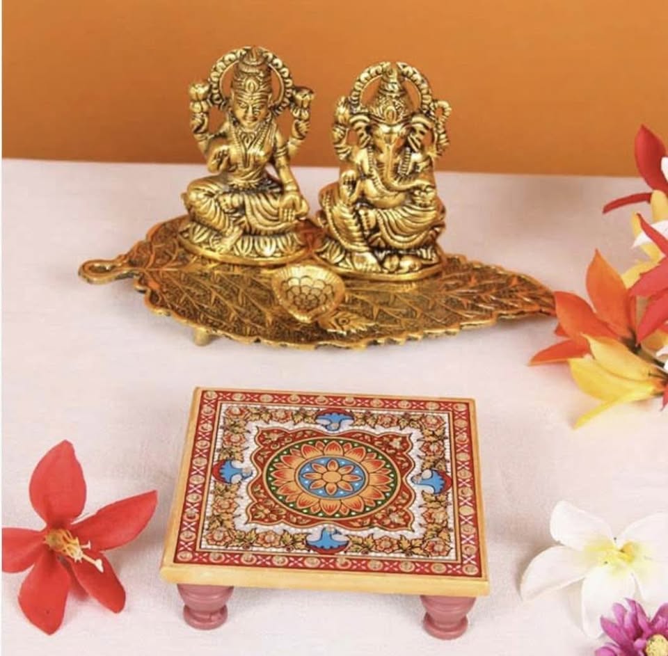 Marble Pooja Chowki 4x4 inches - photo 3