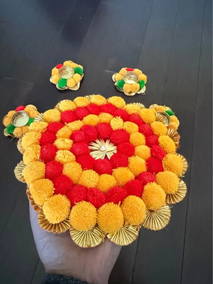 Marigold Flowers 7 pc Rangoli Set image indicator(2)