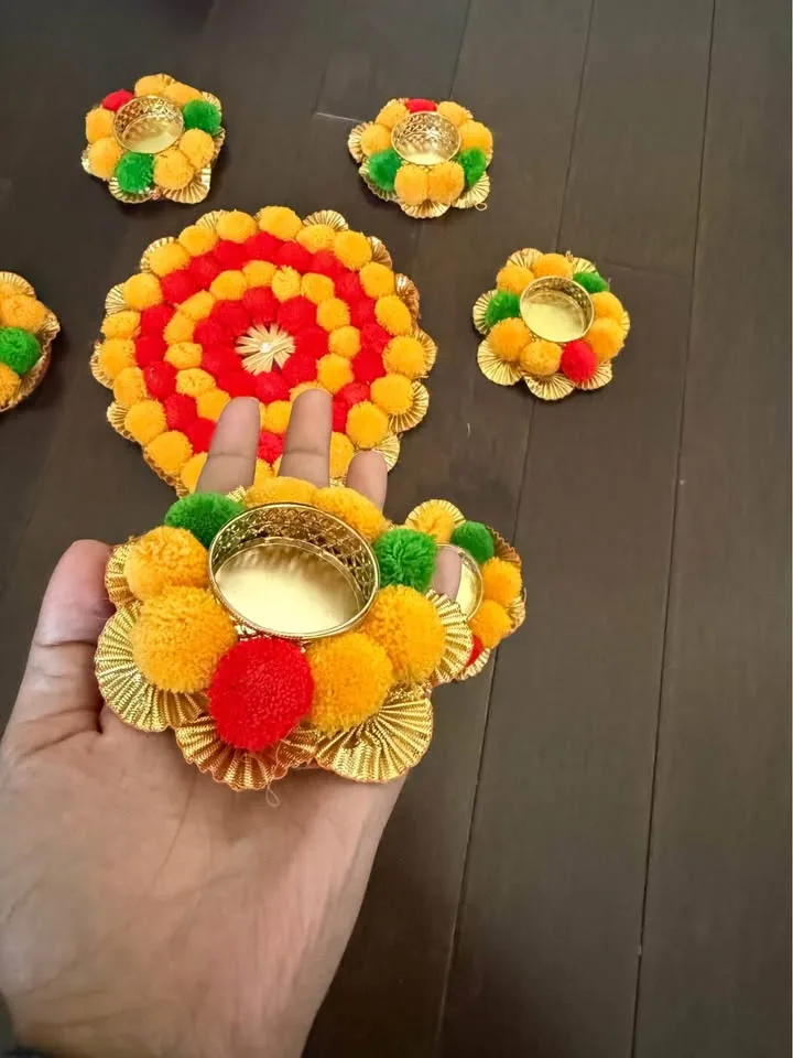 Marigold Flowers 7 pc Rangoli Set image indicator(3)