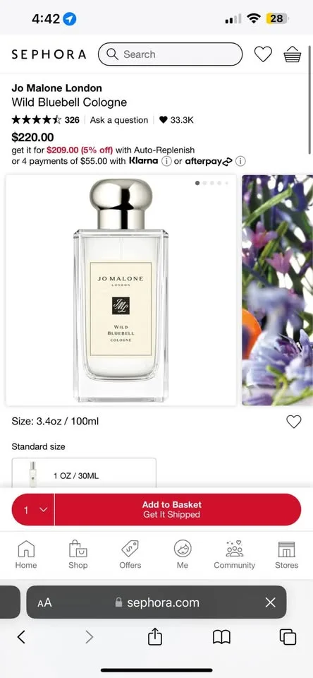 Jo Malone 100ml Wild Bluebell Cologne image indicator(5)