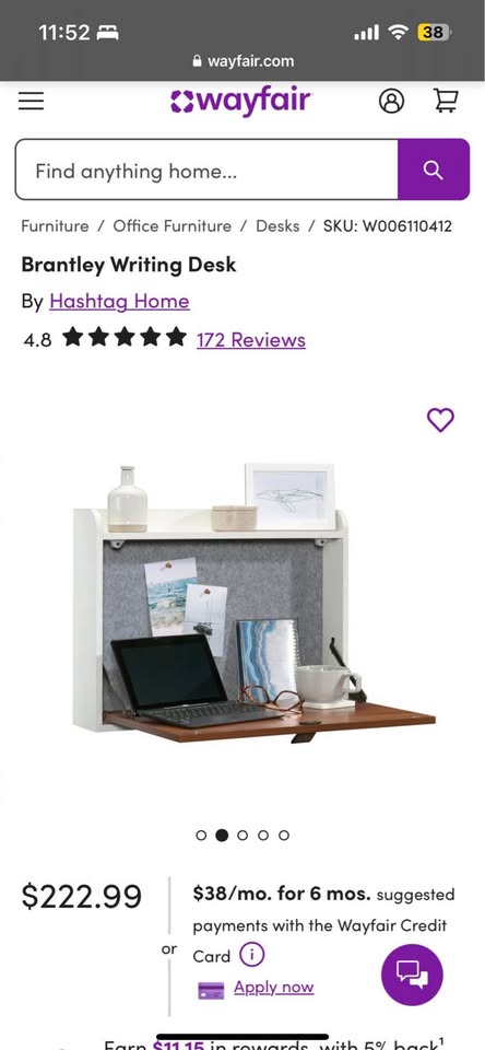 Floating fold-out desk - photo 5