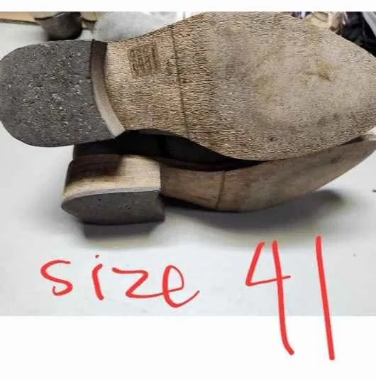 Like new Boots/ shoes Suede/ grey shoes size 41 wood heels image indicator(2)