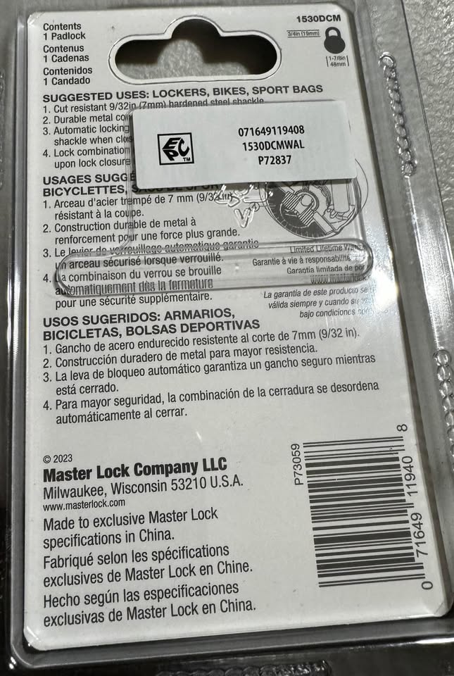 Brand new Master lock Combination locks (bulk) - photo 5