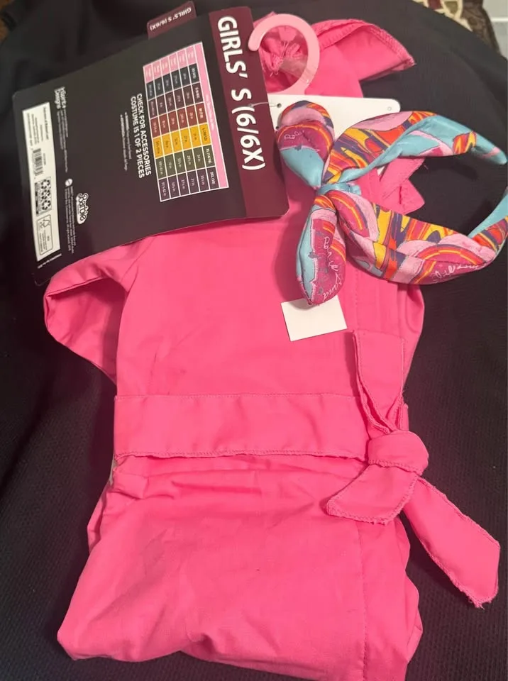 Girls Pink Power Barbie Jumpsuit image indicator(2)