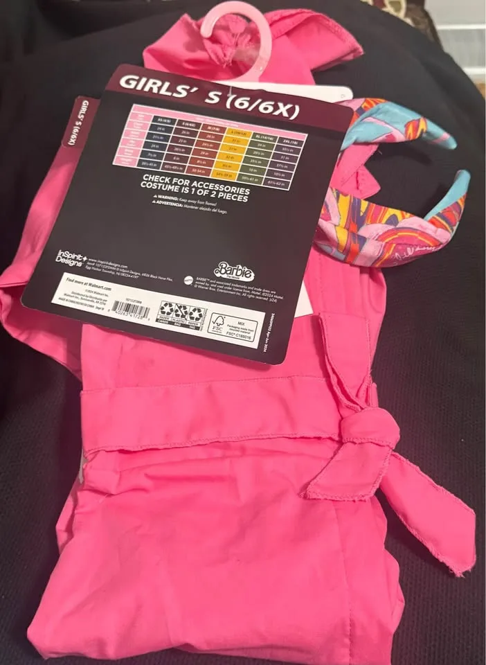 Girls Pink Power Barbie Jumpsuit image indicator(3)