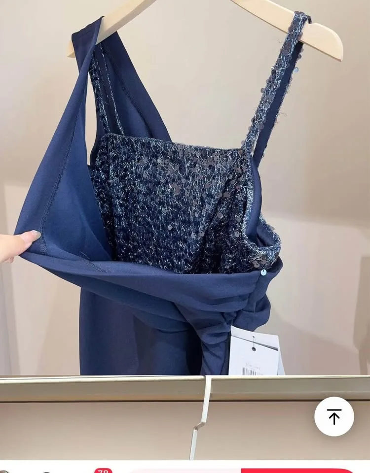 Brand new DKNY women dress - navy blue image indicator(10)