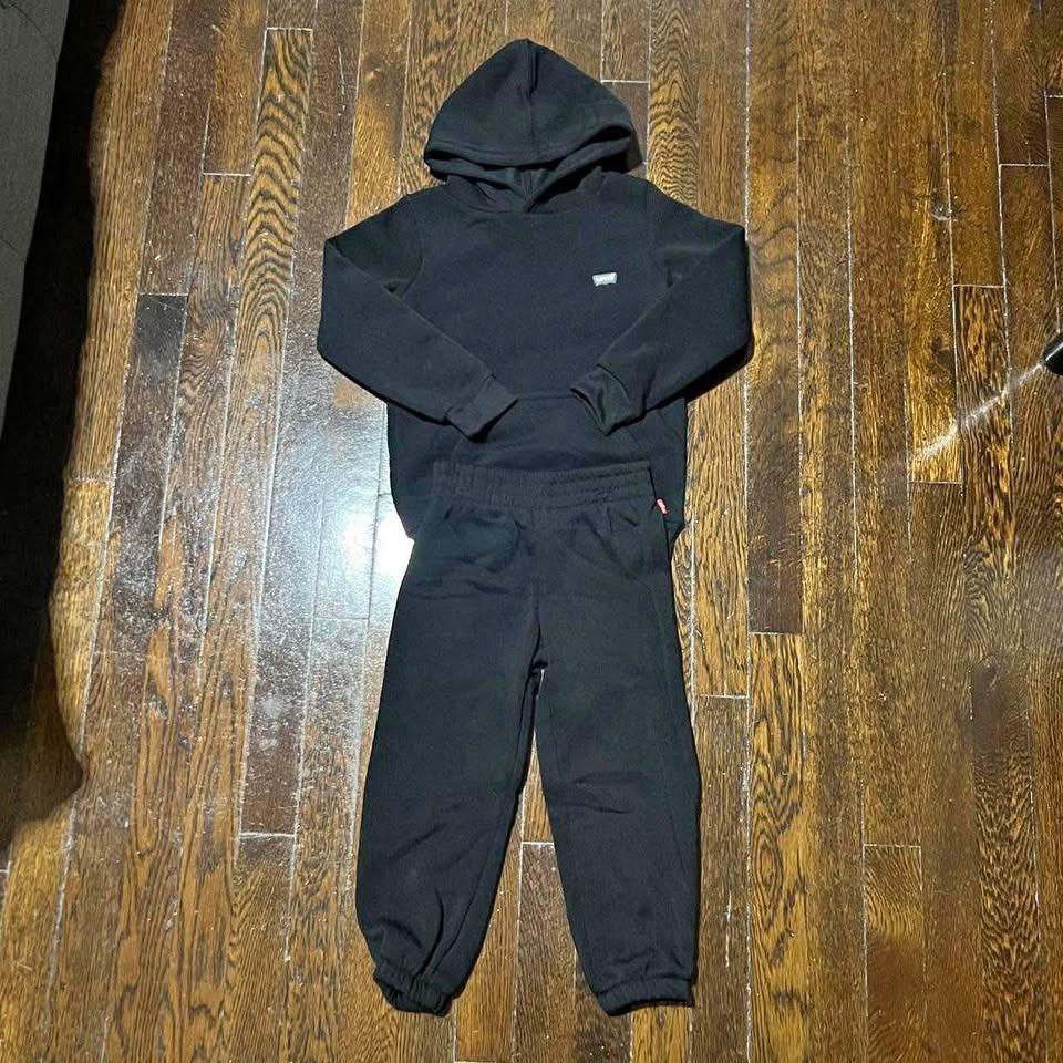 Levi’s Kids Black Hoodie Jogger Set