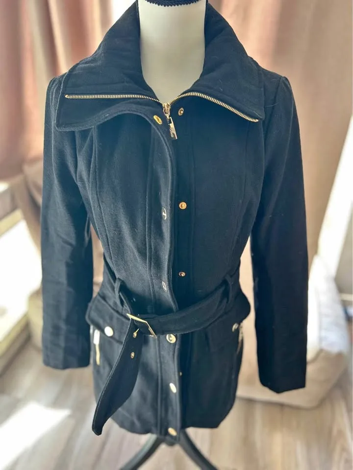 Guess Belted Pea coat size small