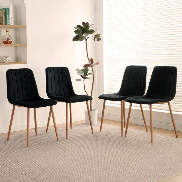 Black Velvet Dining Chairs BNIB $95 ea