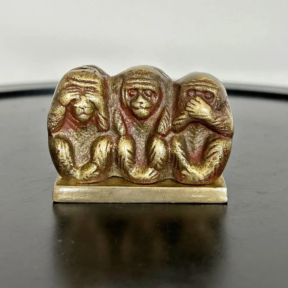 Vintage Brass Monkey Figurine thumbnail