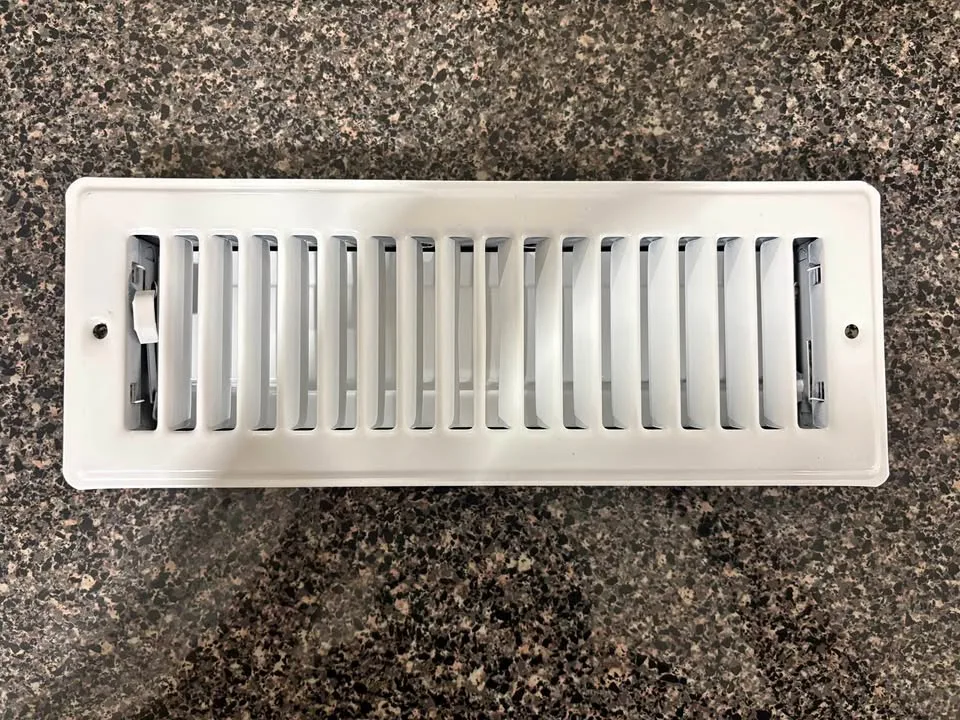 White Steel Air Vent Register (10” x 3”) thumbnail