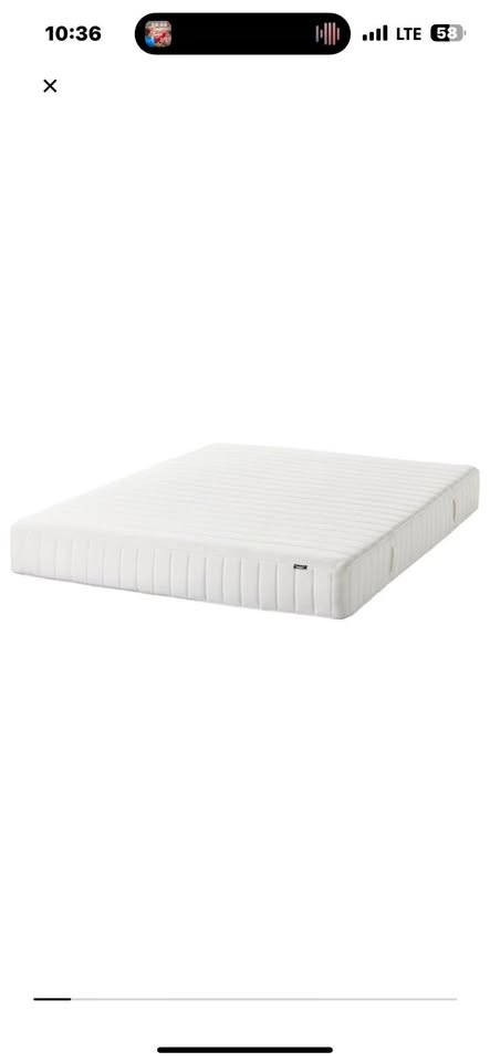 Ikea Valevag Hybrid Queen Mattress Medium firm - white