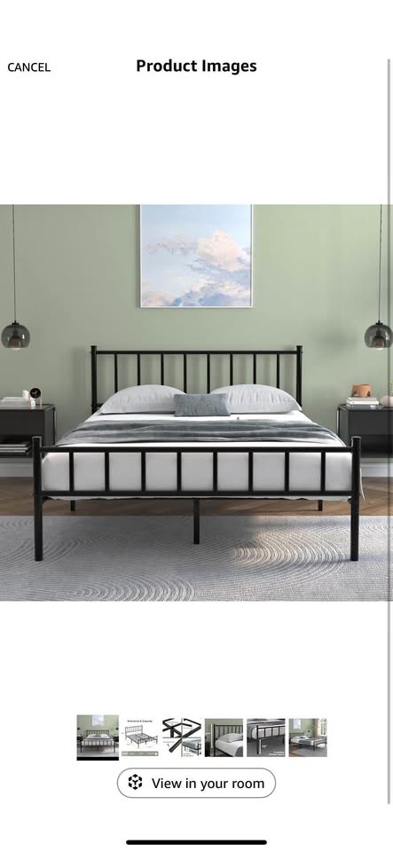 Queen Bed frame (metal black)