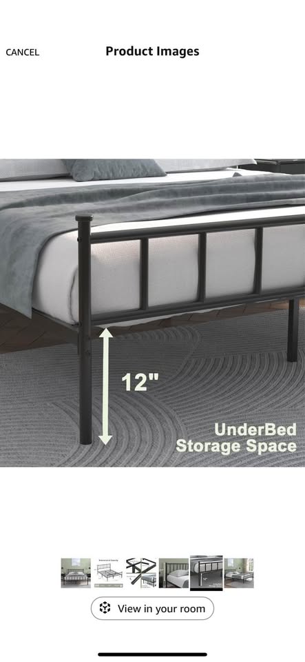 Queen Bed frame (metal black) - photo 5