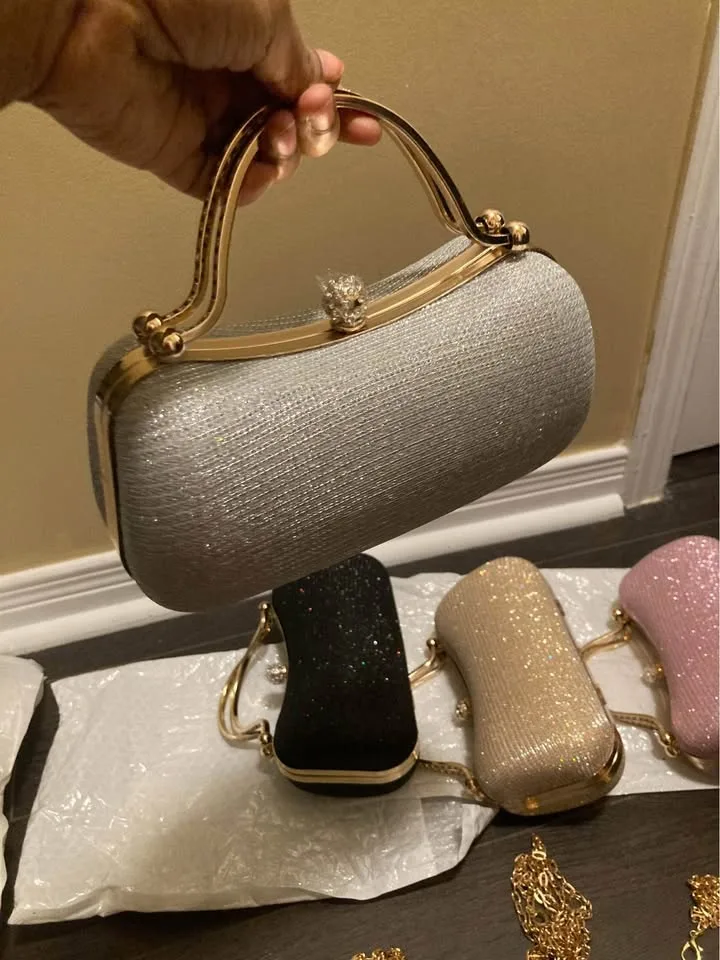 Brand new elegant glitter women evening bags image indicator(3)