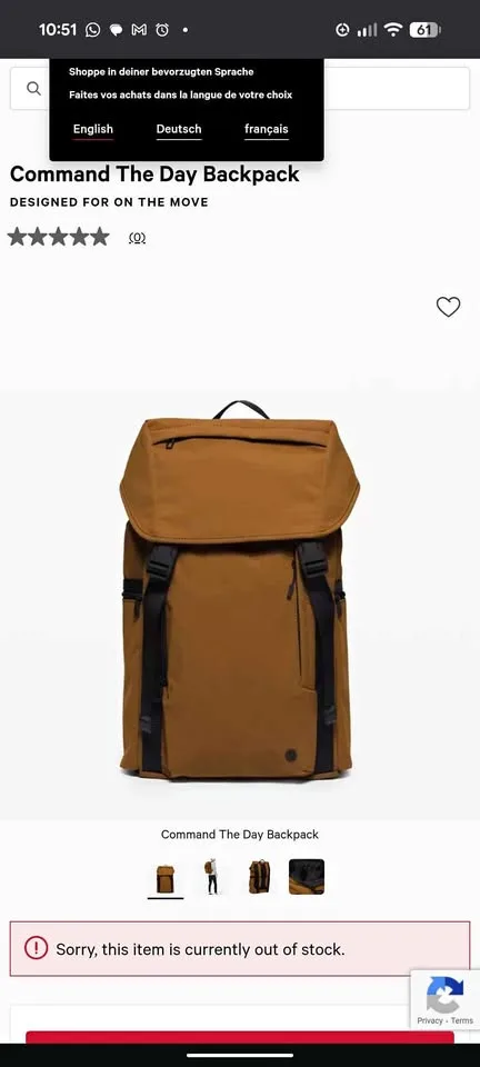 Lululemon Command The Day Backpack thumbnail
