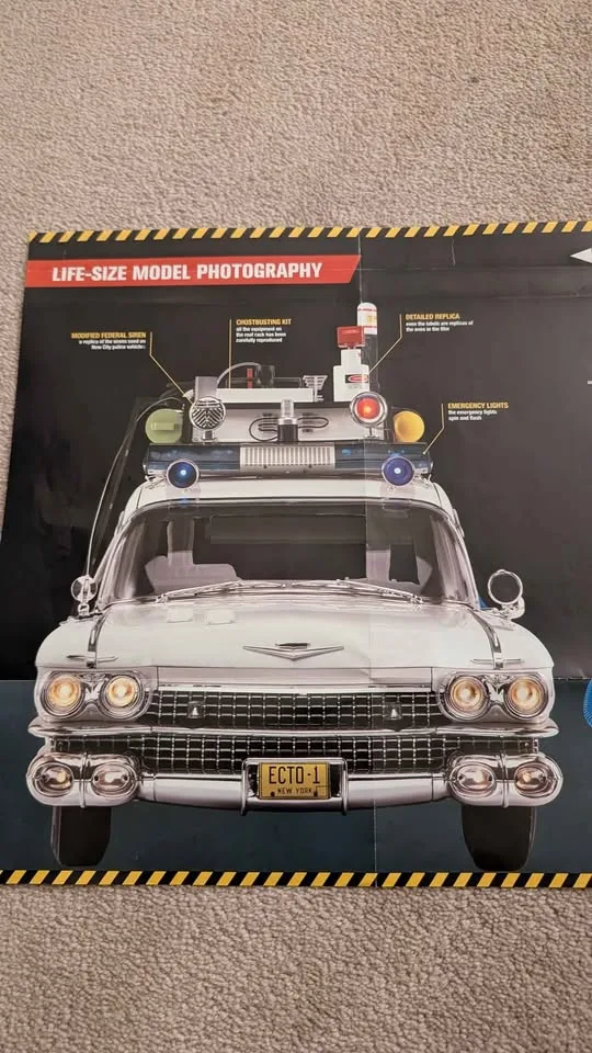 Ghostbusters ecto 1 1:8 scale full diecast, lights sounds image indicator(10)