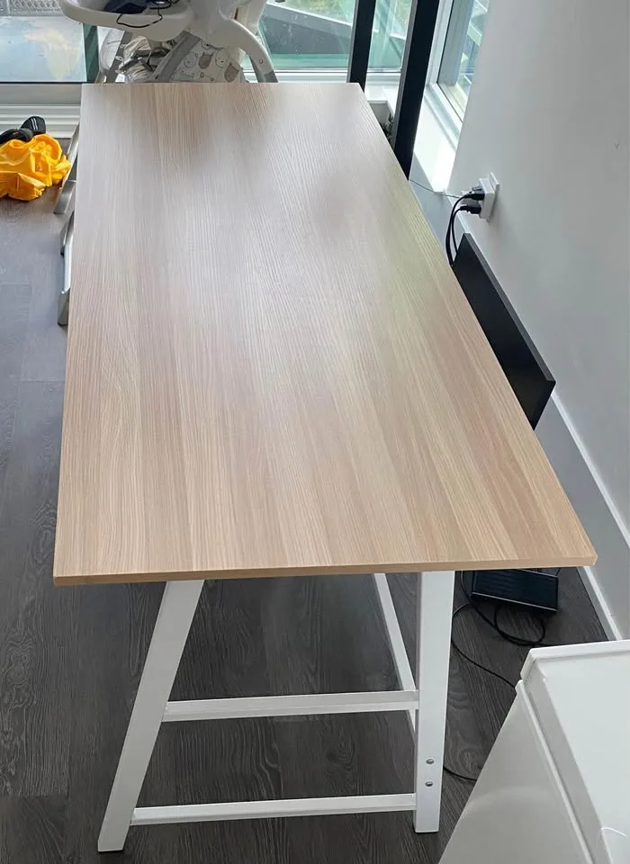 Computer desk with 2 layer open shelf storage image indicator(4)