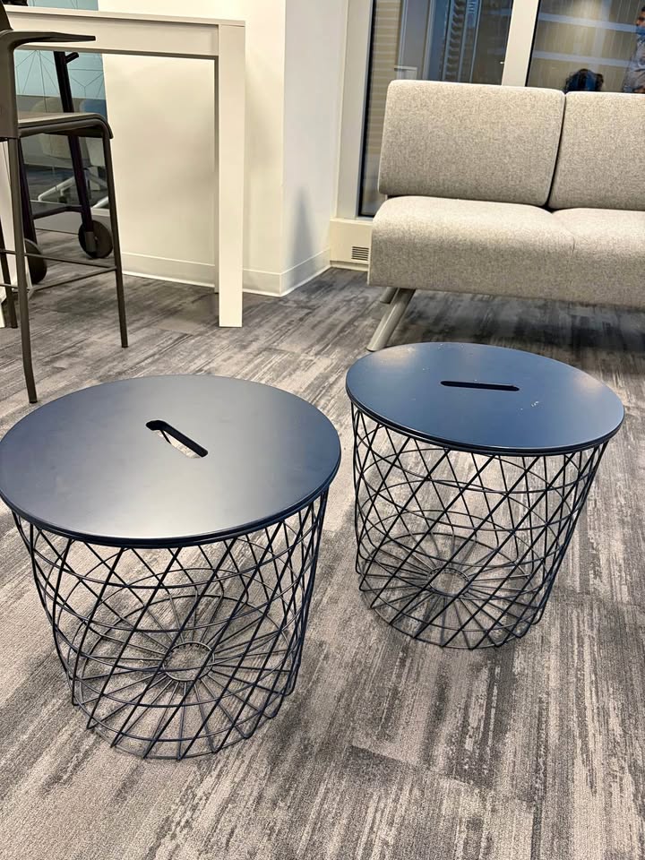 Black Metal Mesh Coffee Table -Office Move Out Sale