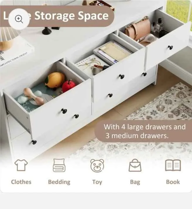 Brand new in pkg dresser 7 drawers..exact one in ad image indicator(2)