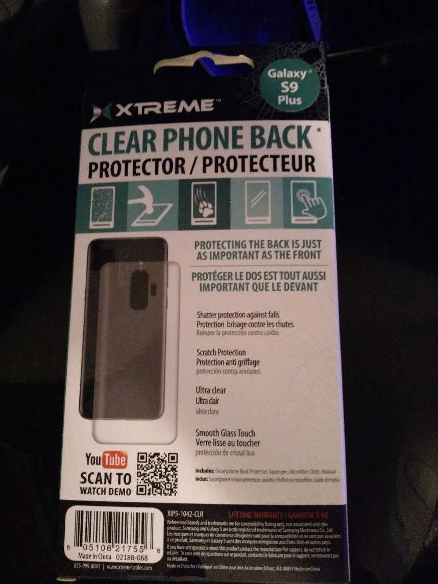Galaxy s9 clear back protector thumbnail