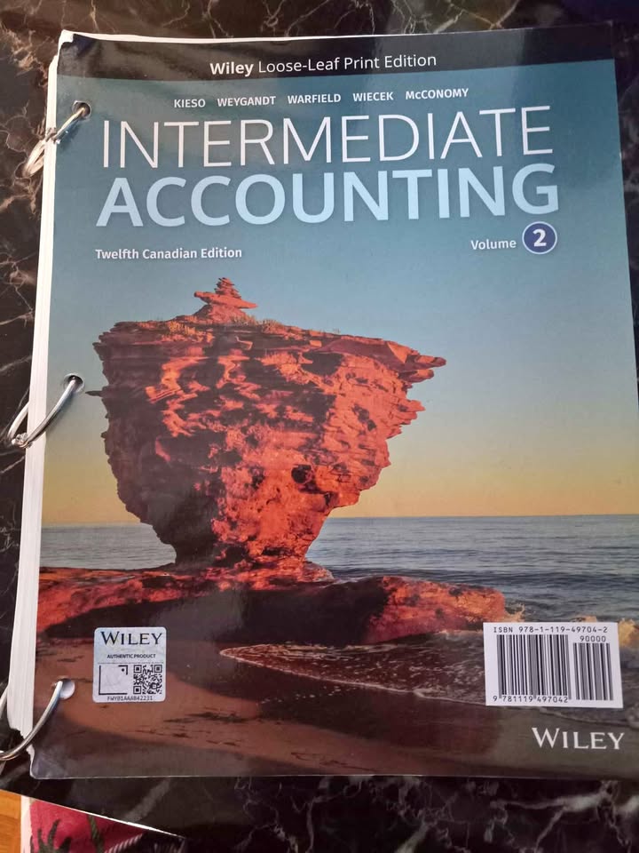 Intermediate Accounting (12th Canadian Ed) Vol. 2