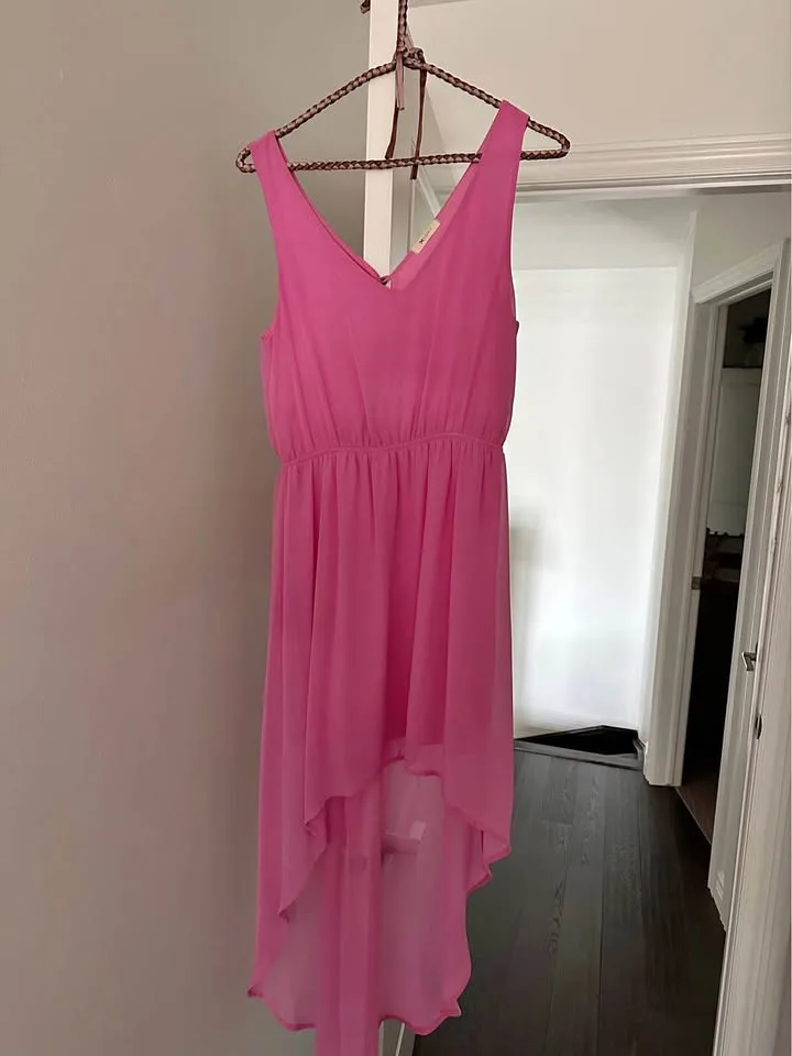 Pink high-low dress - size small