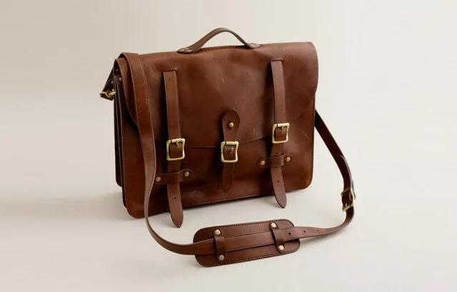 J Crew Leather Messenger Bag image indicator(2)