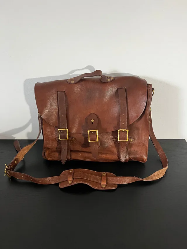 J Crew Leather Messenger Bag image indicator(3)