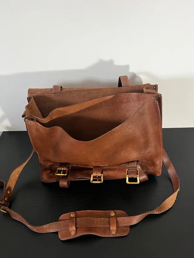 J Crew Leather Messenger Bag image indicator(5)