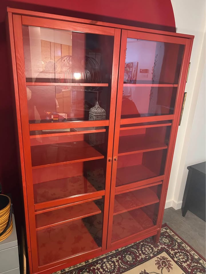 Red Glass Door Cabinet - photo 2