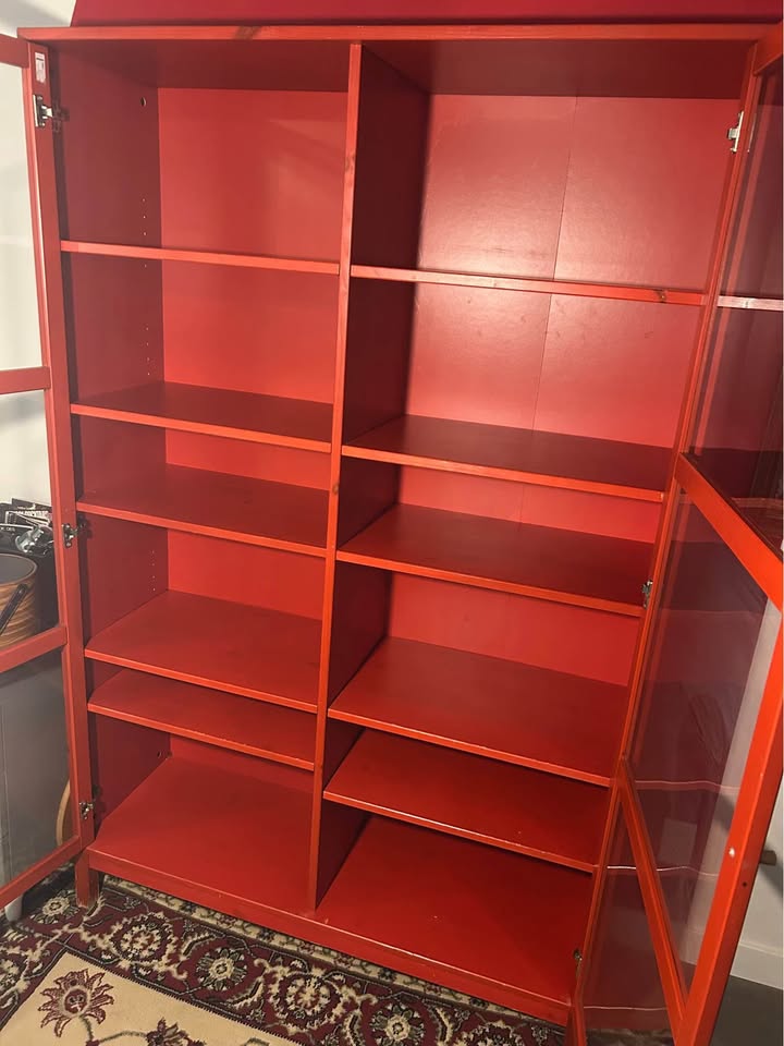 Red Glass Door Cabinet - photo 4